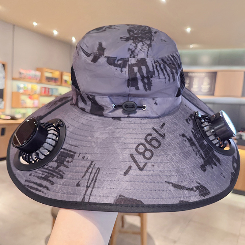 Solar Fan Hat Usb Rechargeable Fan UV Protection - Image 9