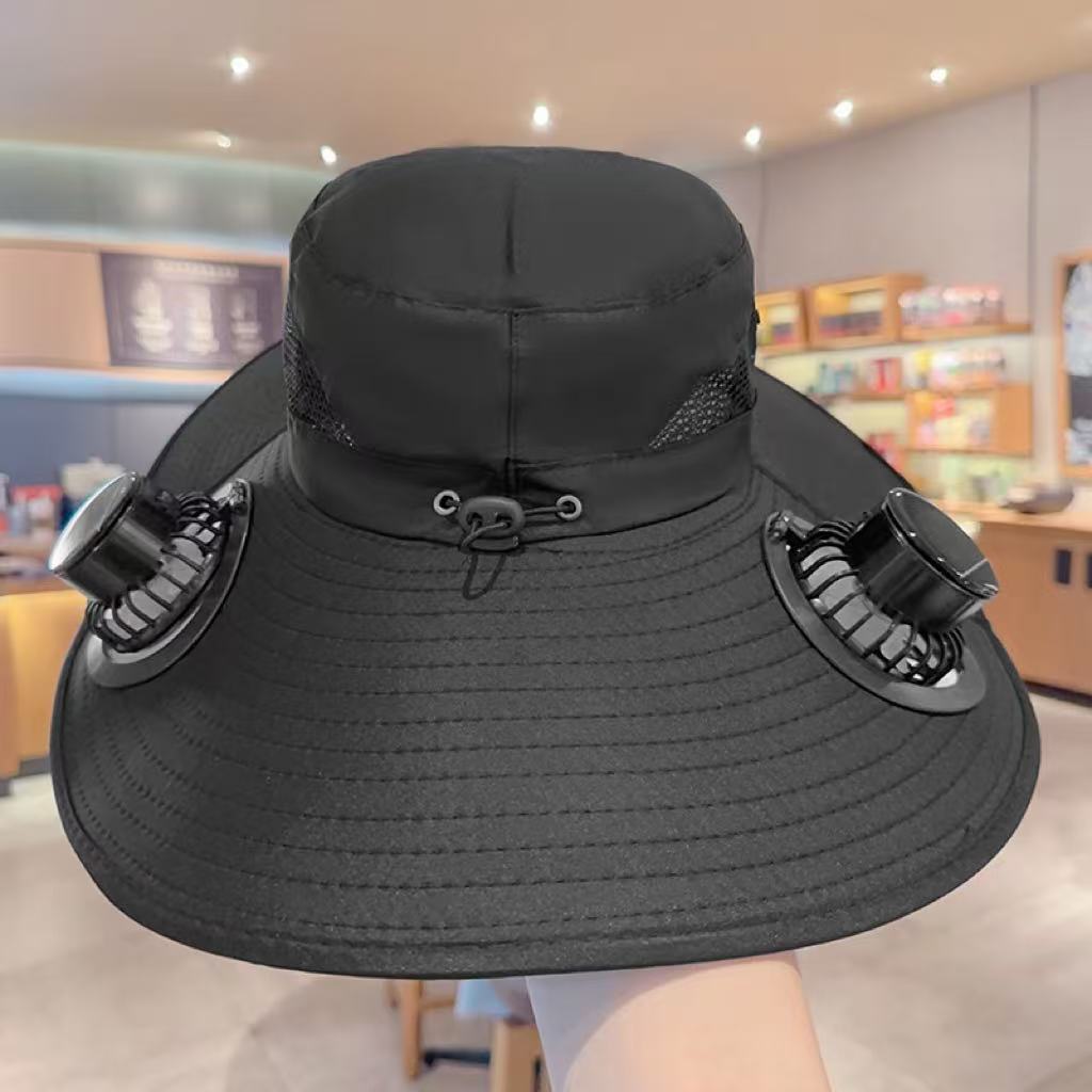 Solar Fan Hat Usb Rechargeable Fan UV Protection - Image 3